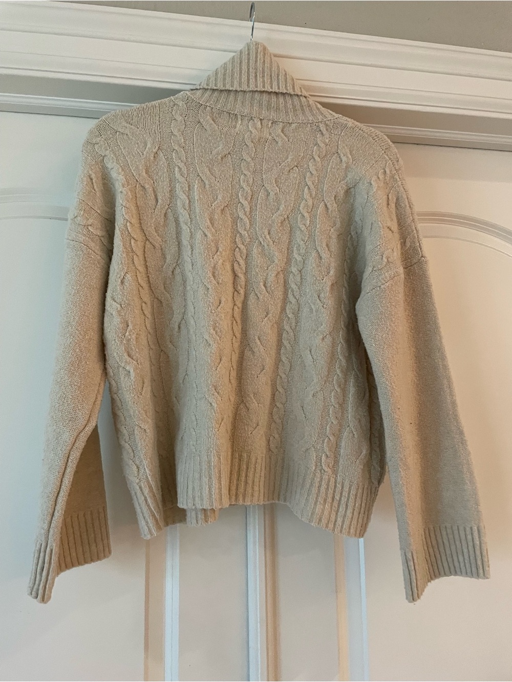 Olive & Oak Cream Ribbed Cable Knit Turtleneck - Picture 2 of 3
